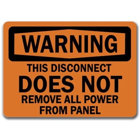 Signmission Safety Sign, 14 in Height, Plastic, Disconnet Power WS-Disconnet Power